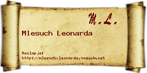 Mlesuch Leonarda névjegykártya